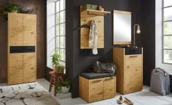 Woodford Dielenschrank Lina | Eiche, Schwarz | Höffner