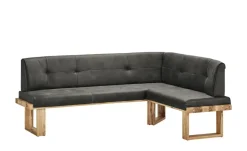 Woodford Eckbank  massiv Alina | Anthrazit, ca, 225 x 155 cm