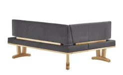 Woodford Eckbank  massiv Mila | Graphit, ca, 152 x 222 cm