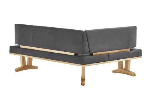Woodford Eckbank  massiv Mila | Graphit, ca, 152 x 222 cm