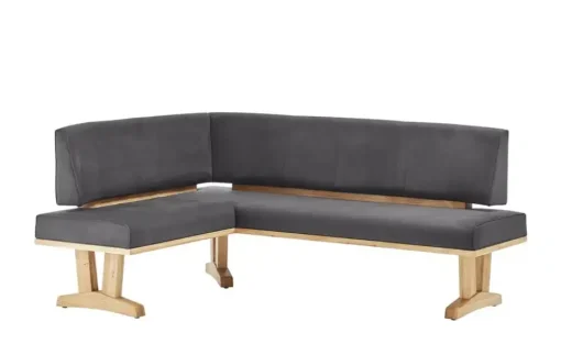 Woodford Eckbank  massiv Mila | Graphit, ca, 152 x 222 cm