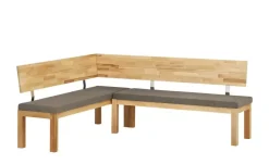 Woodford Eckbank  massiv Melia | Braun, Kernbuche, lackiert