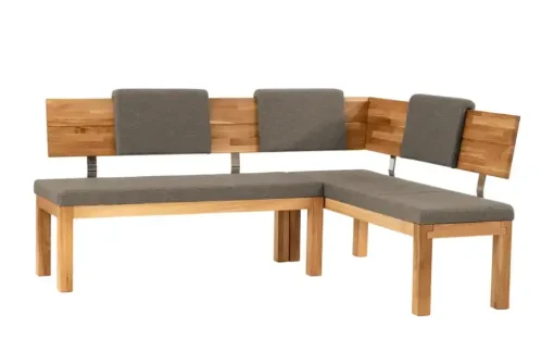 Woodford Eckbank  massiv Melia | Braun, Eiche, geölt