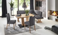 Woodford Eckbank  massiv Mila | Graphit, ca, 222 x 152 cm