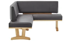Woodford Eckbank  massiv Mila | Graphit, ca, 222 x 152 cm
