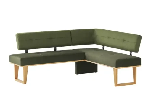 Woodford Eckbank  massiv Scala | Grün, ca, 224 x 167 cm