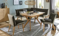 Woodford Eckbank Sunna | Grau, Beige, Buche, lackiert