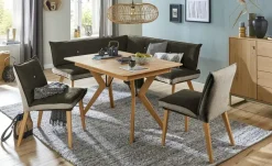 Woodford Eckbank Sunna | Grau, Beige, Buche, lackiert