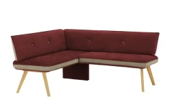 Woodford Eckbank Sunna | Rot, Beige, Eiche, lackiert