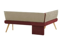 Woodford Eckbank Sunna | Rot, Beige, Eiche, lackiert