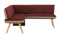 Woodford Eckbank Sunna | Rot, Beige, Eiche, lackiert