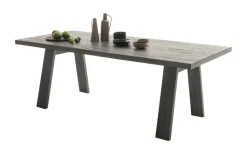 Woodford Esstisch massiv Mangold | 180 cm, Eiche Grau
