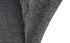 Woodford Esszimmerbank  mit Steppung Mako | Anthrazit, Webstoff fein