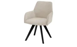 Woodford Esszimmerstuhl Damask | Creme, Velours