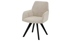 Woodford Esszimmerstuhl Damask | Creme, Velours