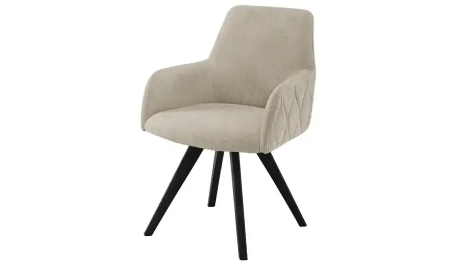 Woodford Esszimmerstuhl Damask | Beige, Webstoff