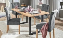 Woodford Esszimmerstuhl im 2er Set Messena | Anthrazit, Buche natur