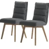 Woodford Esszimmerstuhl im 2er Set Kalama | Anthrazit, Wildeiche