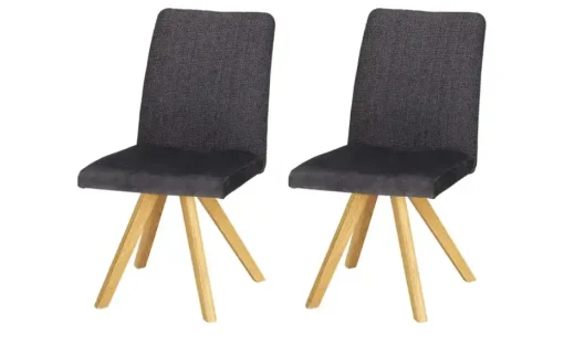 Woodford Esszimmerstuhl im 2er Set Olina | Anthrazit