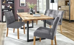 Woodford Esszimmerstuhl im 2er Set Mako | Anthrazit, Webstoff grob