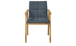 Woodford Esszimmerstuhl mit Steppung Anni | Blau, Armlehne