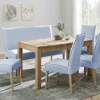 Woodford Esszimmerstuhl mit hoher Lehne Gerda | Hellblau, Eiche bianco
