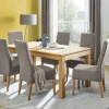 Woodford Esszimmerstuhl mit Massivholzgestell Simone | Taupe, Eiche, Natur
