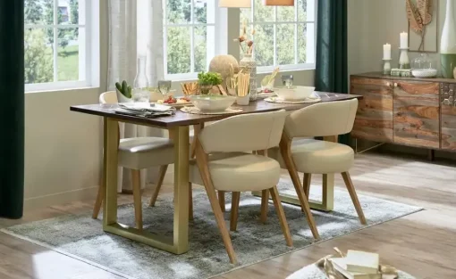 Woodford Esszimmerstuhl Marion | Beige, Leder | Höffner