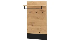 Woodford Garderobenpaneel Lina | Eiche, Schwarz