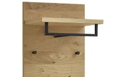 Woodford Garderobenpaneel Lina | Eiche, Schwarz