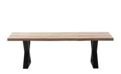 Woodford Kufenbank massiv Malaisa | 160 cm, mit Baumkante