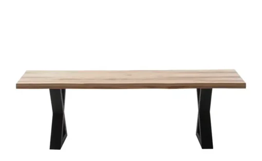 Woodford Kufenbank massiv Malaisa | 160 cm, mit Baumkante