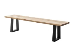 Woodford Kufenbank massiv Malaisa | 160 cm, mit Baumkante