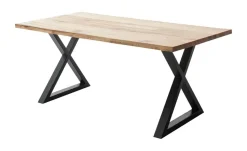 Woodford Kufentisch massiv Malaisa | 140 cm, Baumkante