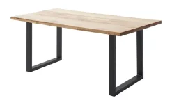 Woodford Kufentisch massiv Malaisa | 140 cm, Baumkante