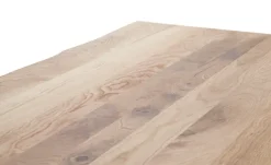 Woodford Kufentisch massiv Malaisa | 140 cm, Baumkante