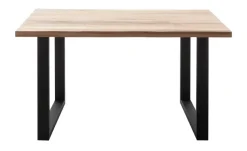Woodford Kufentisch massiv Malaisa | 140 cm, Baumkante