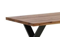 Woodford Massivholztisch Pantheon | Eiche Bassano, Kufen (X-förmig)