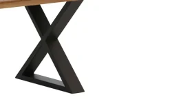 Woodford Massivholztisch Pantheon | Eiche Bassano, Kufen (X-förmig)