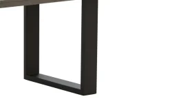 Woodford Massivholztisch Pantheon | Eiche Grau, Kufen (U-förmig)