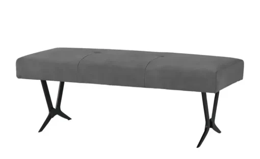 Woodford Polsterbank mit Metallkufe Scadia | Anthrazit, 130 cm
