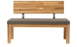 Woodford Polster-Sitzbank massiv Catania | Walnuss, 130 cm