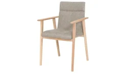 Woodford Polsterstuhl Inga | Taupe, Armlehne | Höffner
