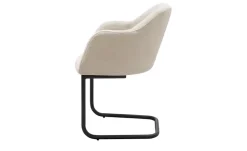 Woodford Polsterstuhl Vilo | Creme, Freischwinger – Schwarz