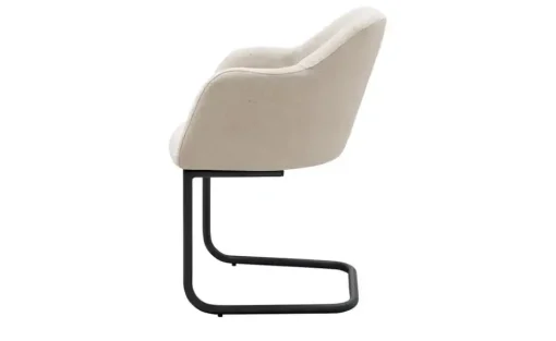 Woodford Polsterstuhl Vilo | Creme, Freischwinger – Schwarz