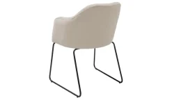 Woodford Polsterstuhl Vilo | Creme, Kufengestell – Schwarz