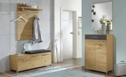 Woodford Schuhschrank Vista | 1 Schubkasten, Anthrazit, Eiche