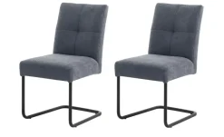 Woodford Schwingstuhl im 2er Set Tabby | Anthrazit, Kreuzsteppung