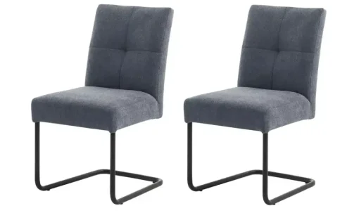 Woodford Schwingstuhl im 2er Set Tabby | Anthrazit, Kreuzsteppung