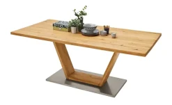 Woodford Säulentisch Ateno | 160 cm, gerade Tischkante